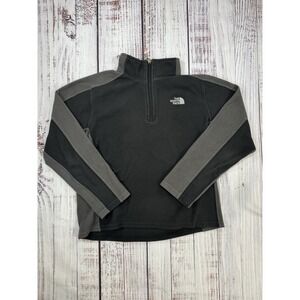 The North Face Sweater Jacket Mens Black Gray Zip Fleece